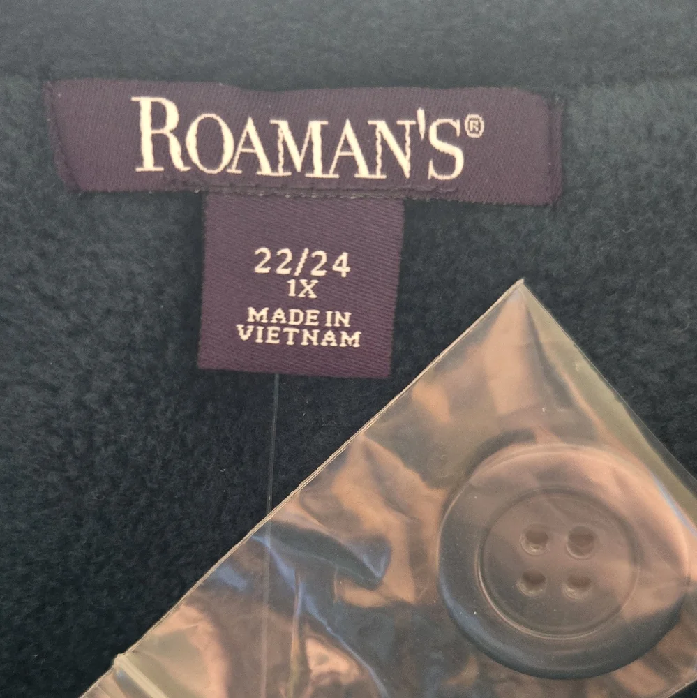Roaman's, Dark Teal Coat, Sz. 22/24